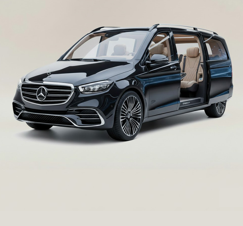 Minivan Mercedes VIP, with chauffeur service